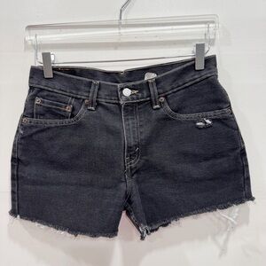 Vintage Levi’s Cutoff 515 Shorts Washed Black Cotton Lower Rise